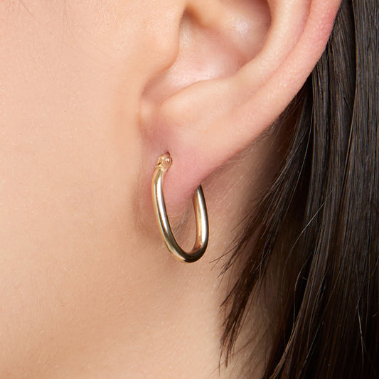 Oval Gold Hoops
