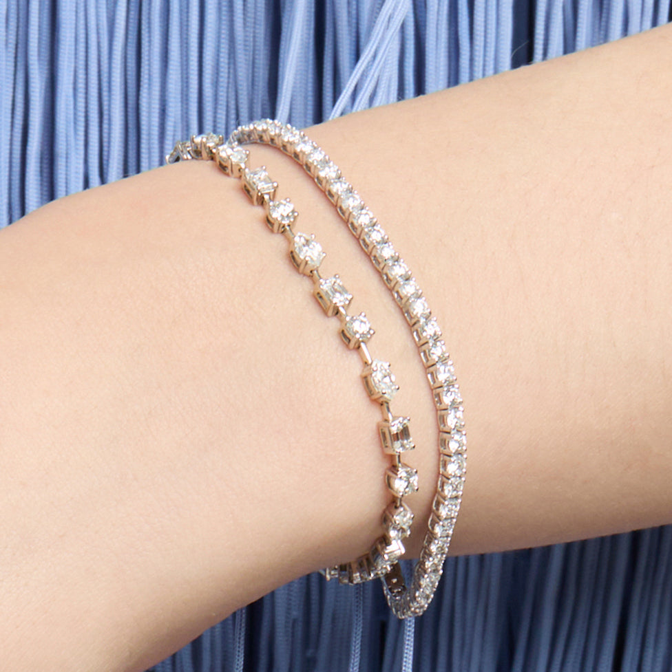 Mixed Fancy Shape Tennis Bracelet