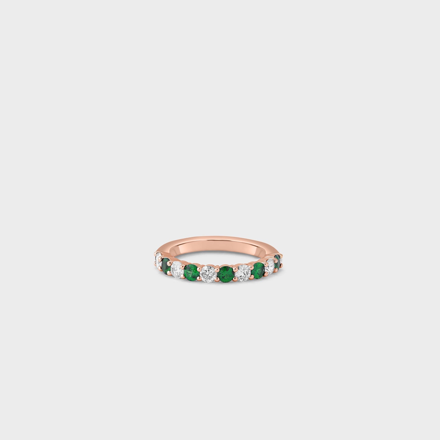 Emerald Gemstone & Diamond Band
