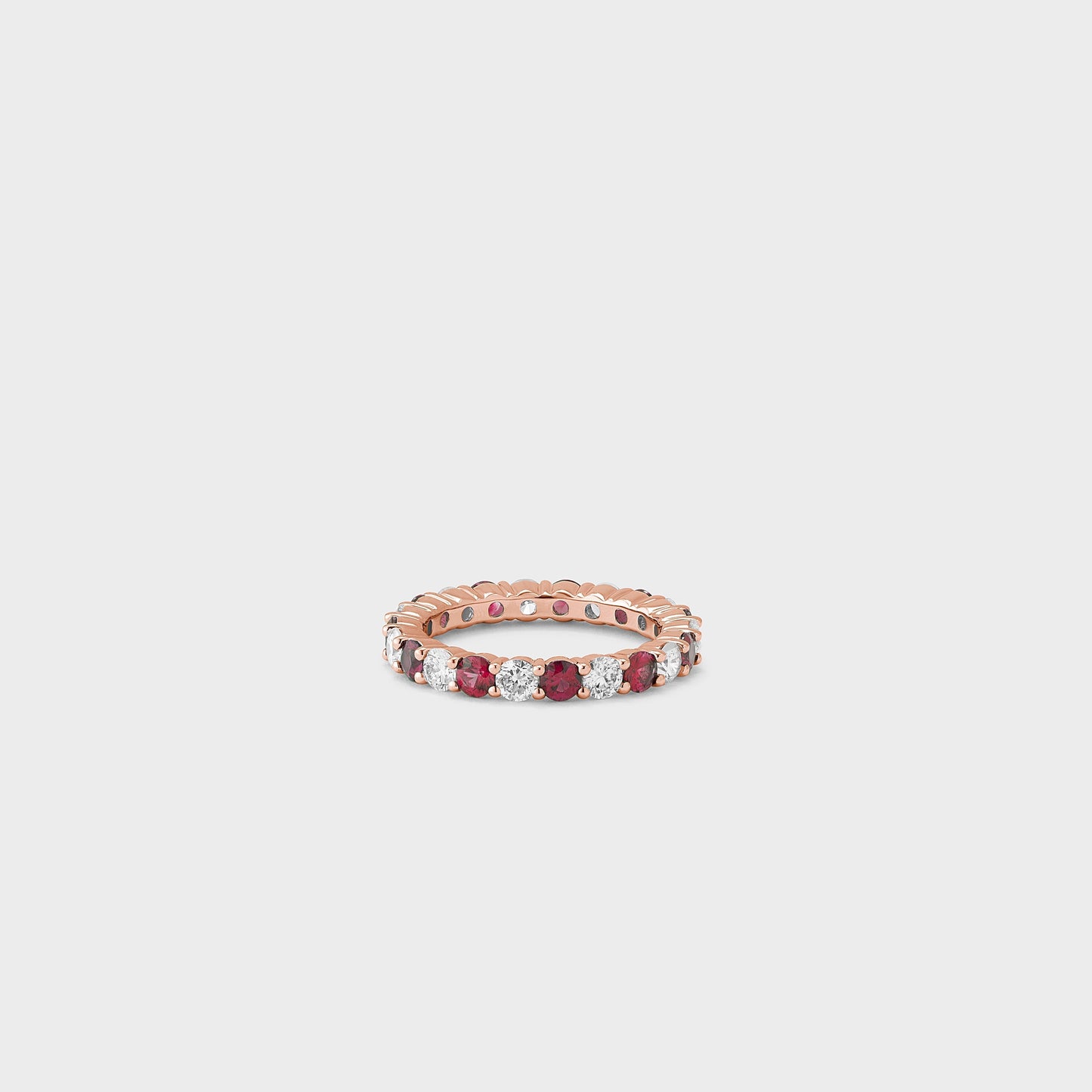 Ruby Gemstone & Diamond Band