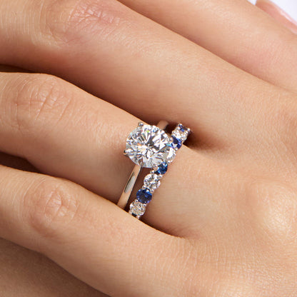 Ruby Gemstone & Diamond Band