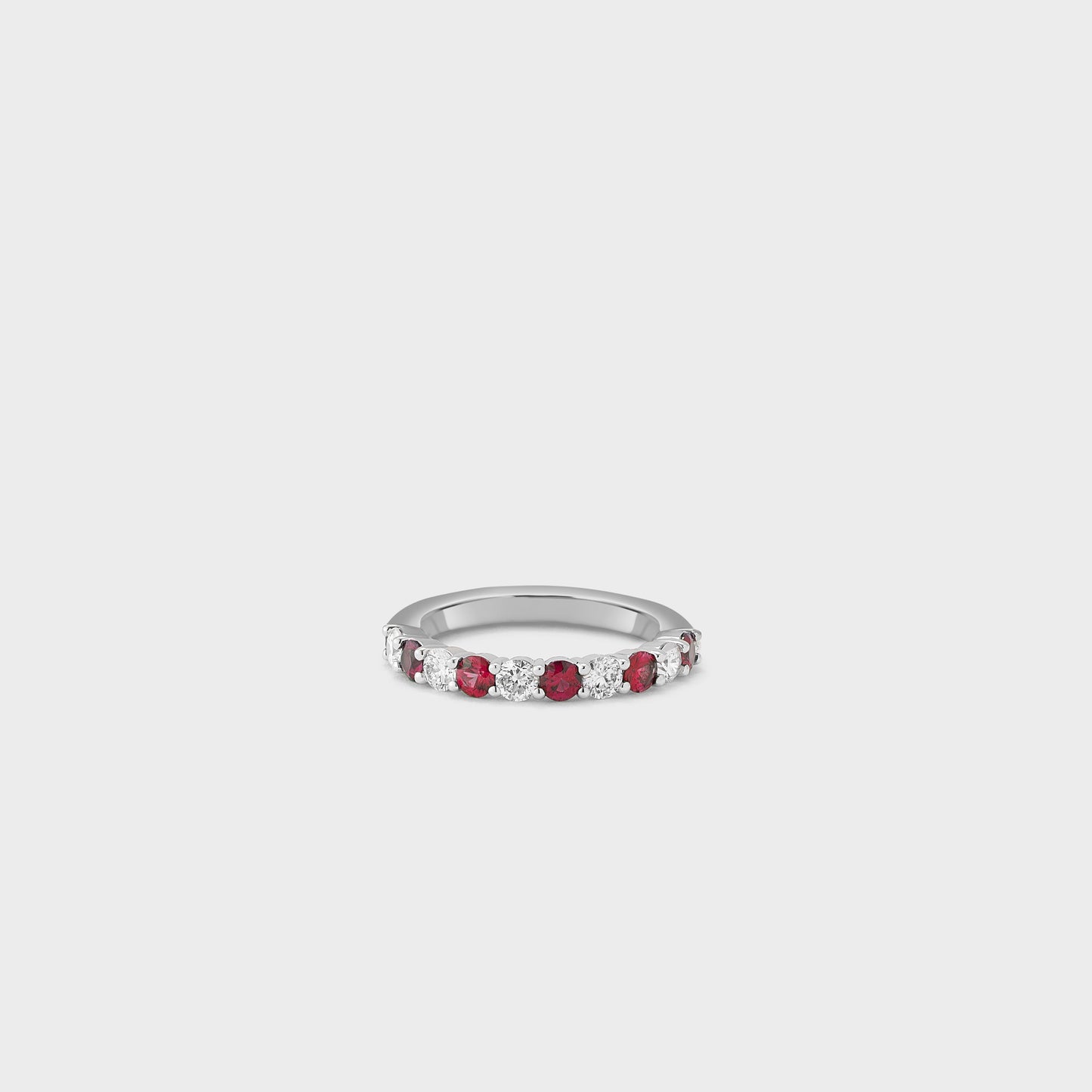 Ruby Gemstone & Diamond Band