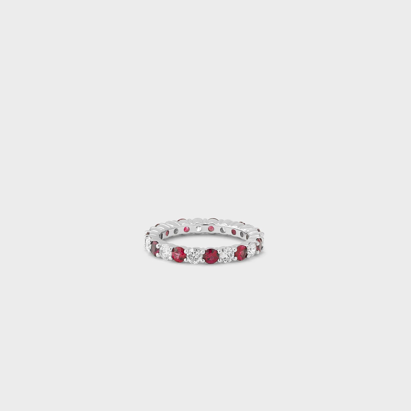 Ruby Gemstone & Diamond Band