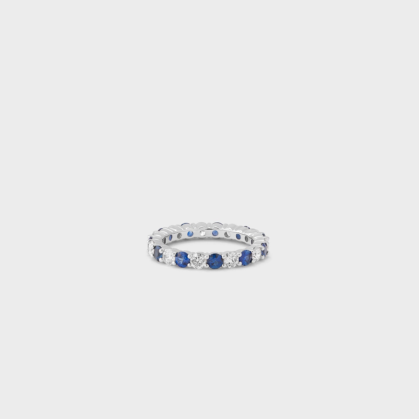 Sapphire Gemstone & Diamond Band