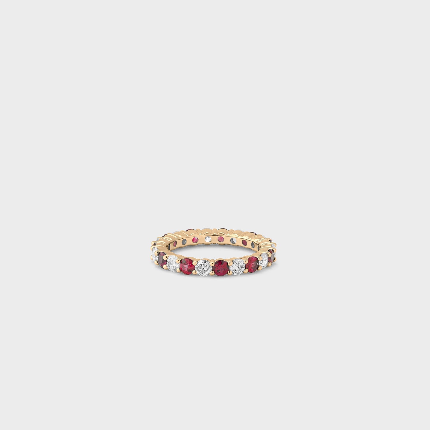 Ruby Gemstone & Diamond Band