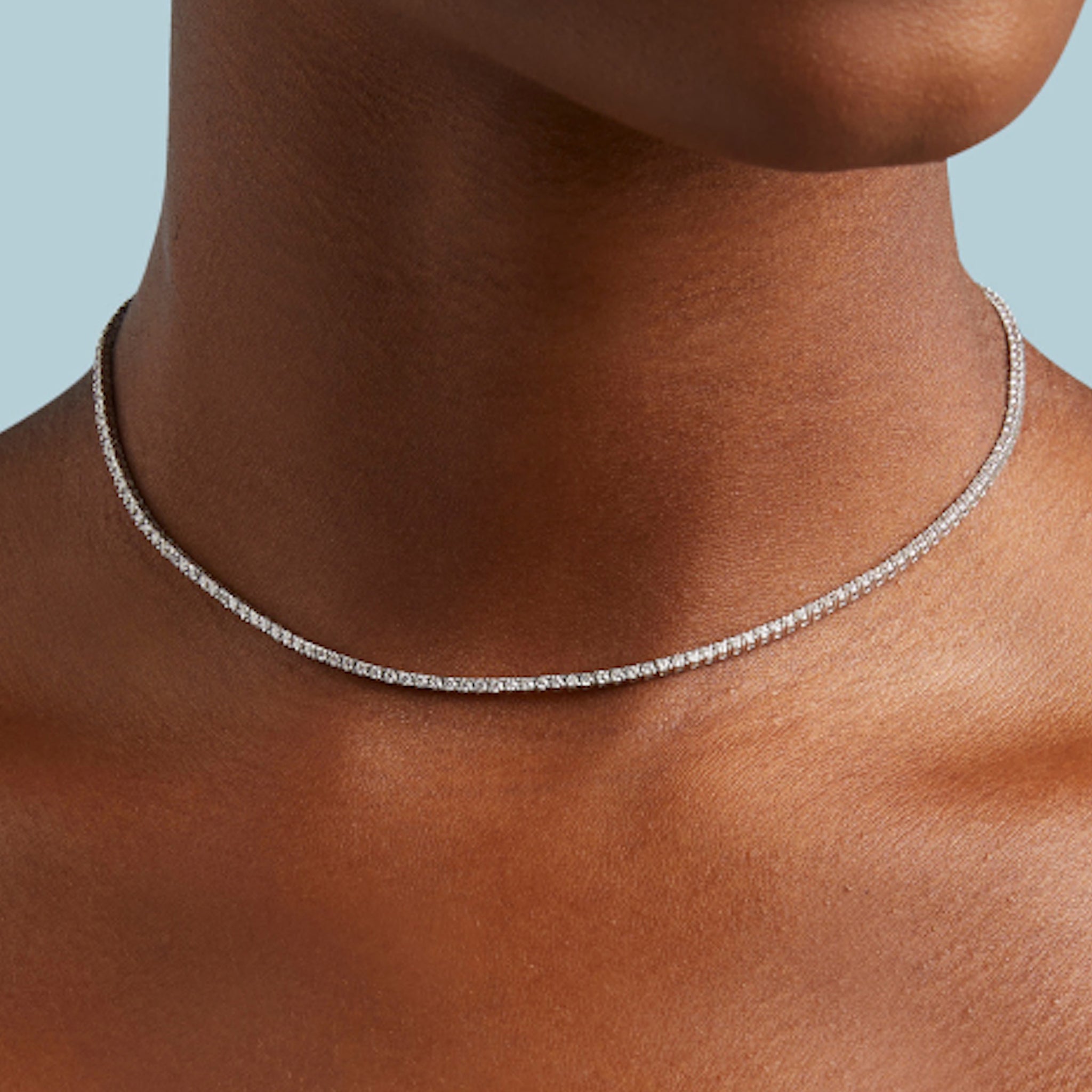 Thin chain diamond necklace Clearance