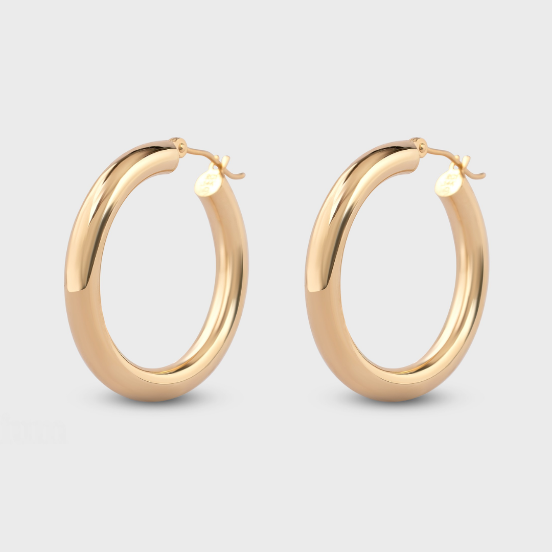 Thick Gold Hoops