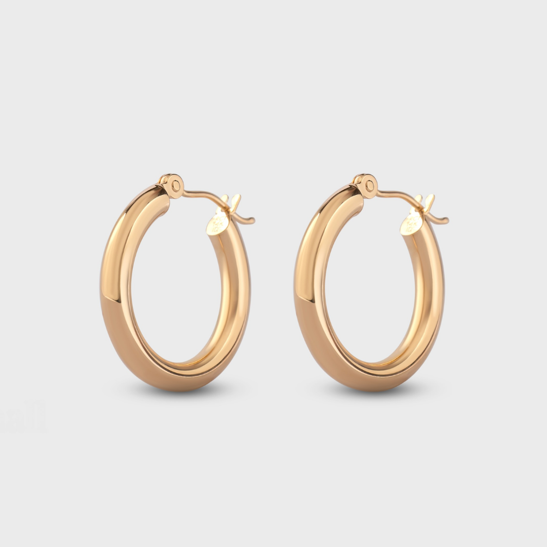 Thick Gold Hoops
