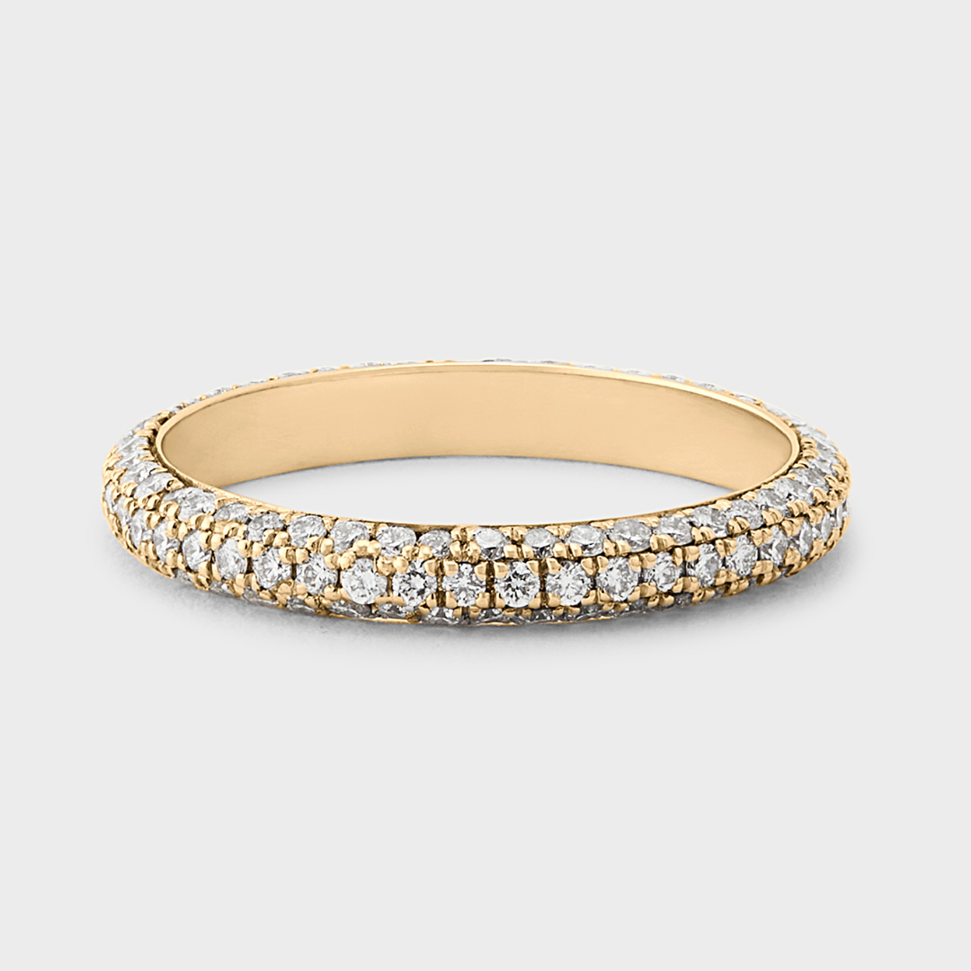 Triple Row Pave Band