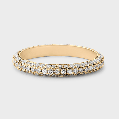 Triple Row Pave Band