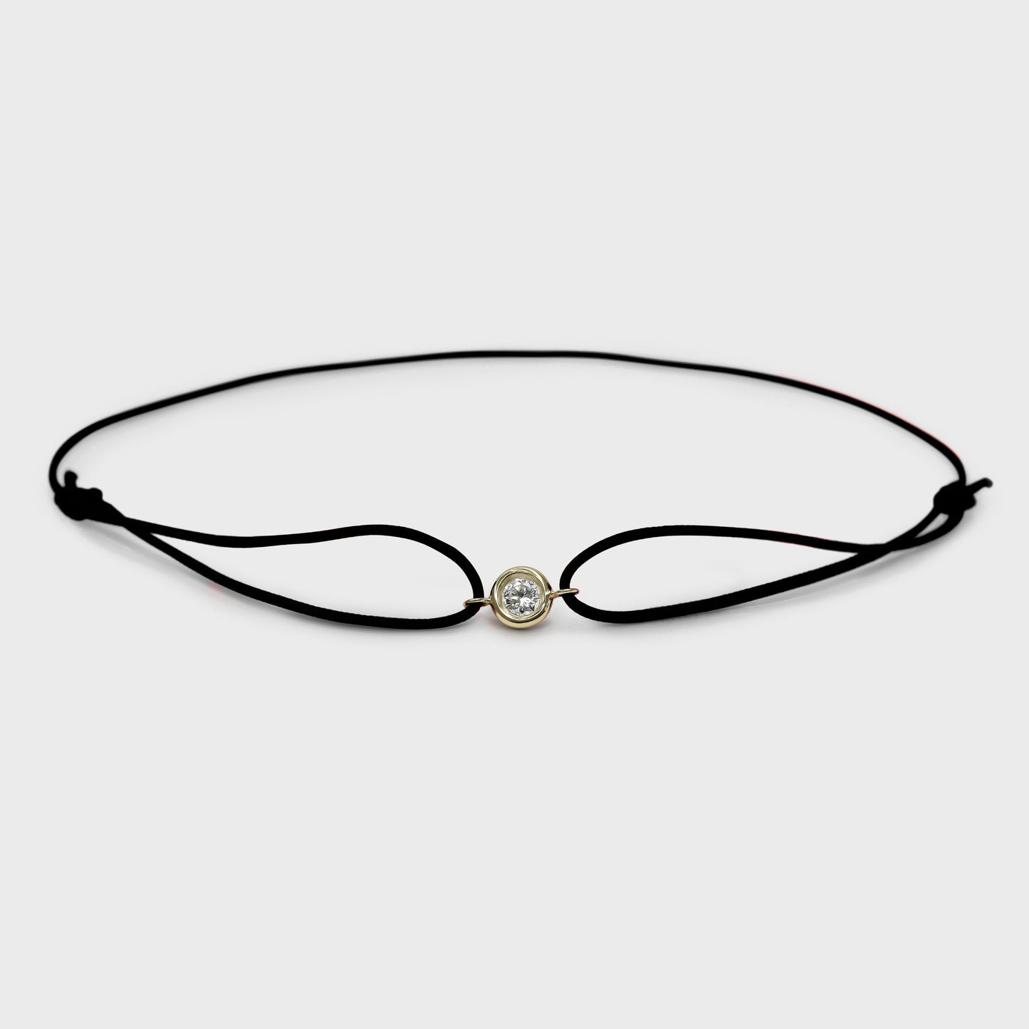 Bezel Set Cord Bracelet