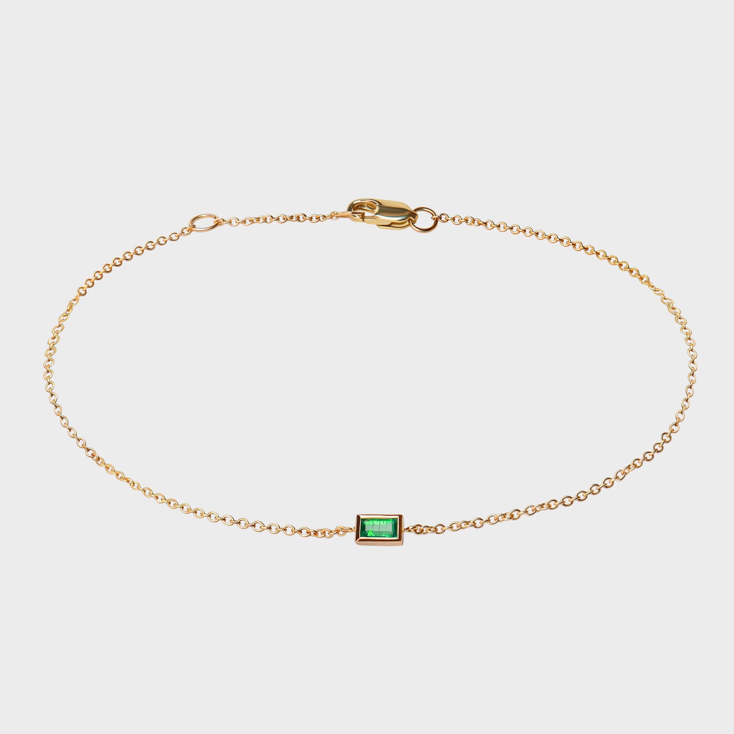 Gemstone Baguette Bezel Bracelet