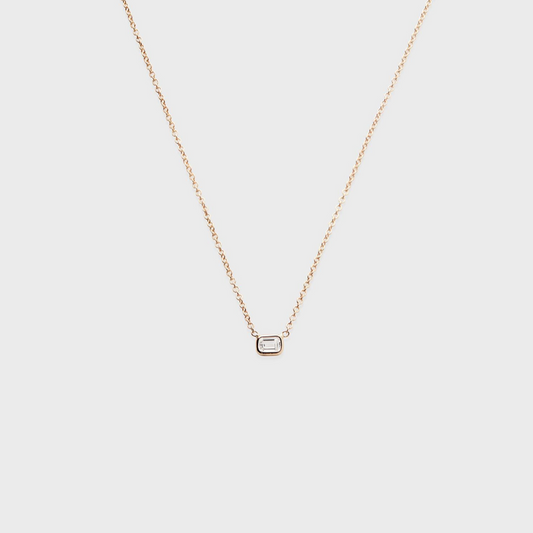 Baguette Bezel Necklace