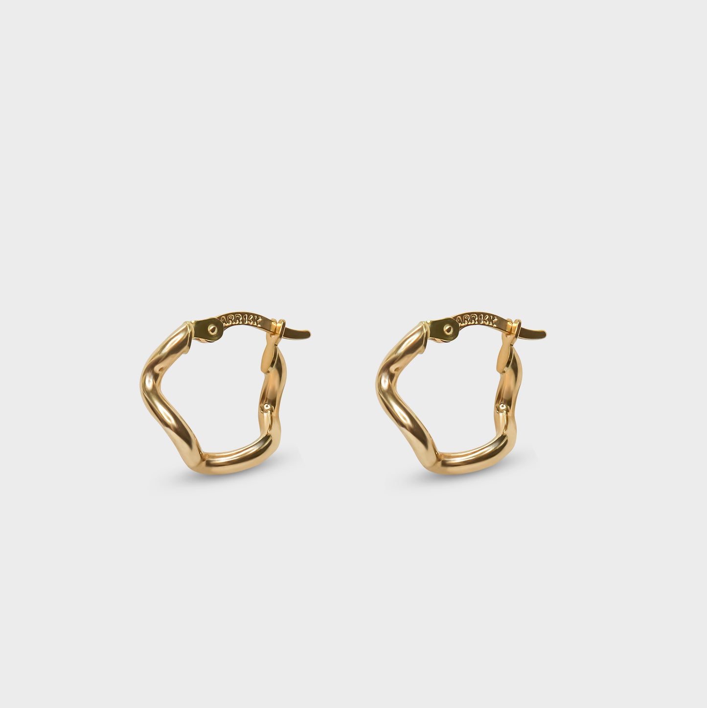 Wavy Gold Hoops