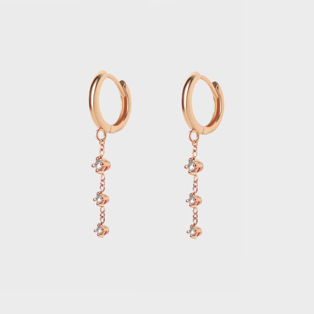 Wanderlust Charm Hoops
