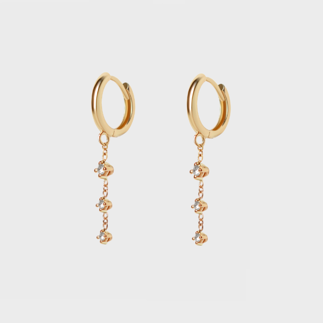Wanderlust Charm Hoops