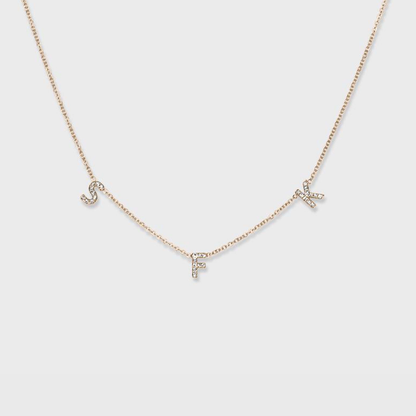 Petite Pave Initial Pendant