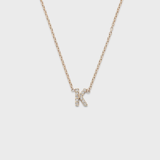 Petite Pave Initial Pendant