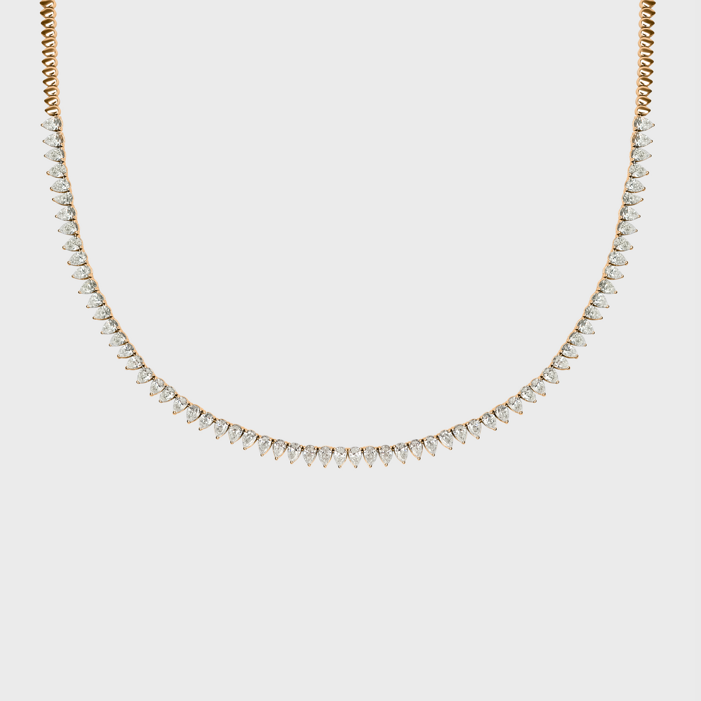 Pear Shape Tennis Necklace