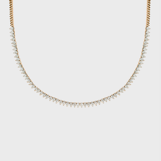 Pear Shape Tennis Necklace