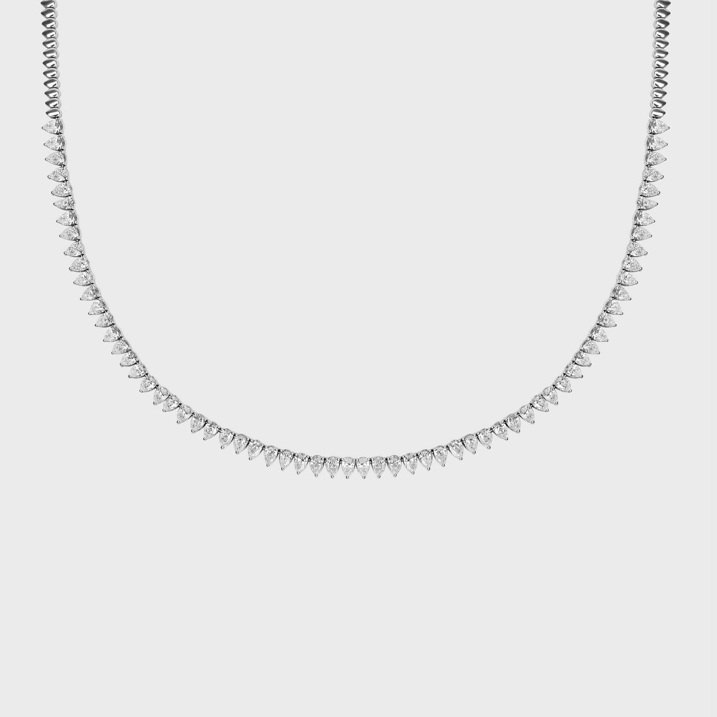Pear Shape Tennis Necklace
