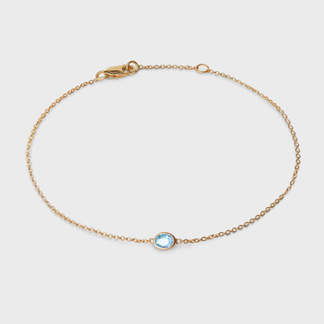 Gemstone Bezel Set Oval Bracelet