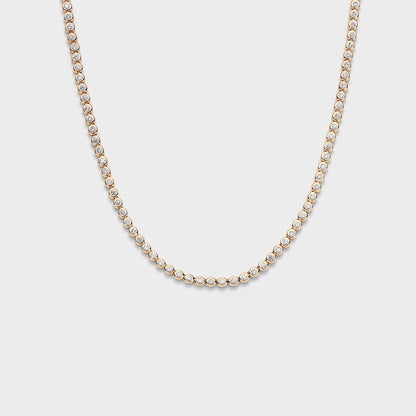 Bezel Set Diamond Tennis Necklace