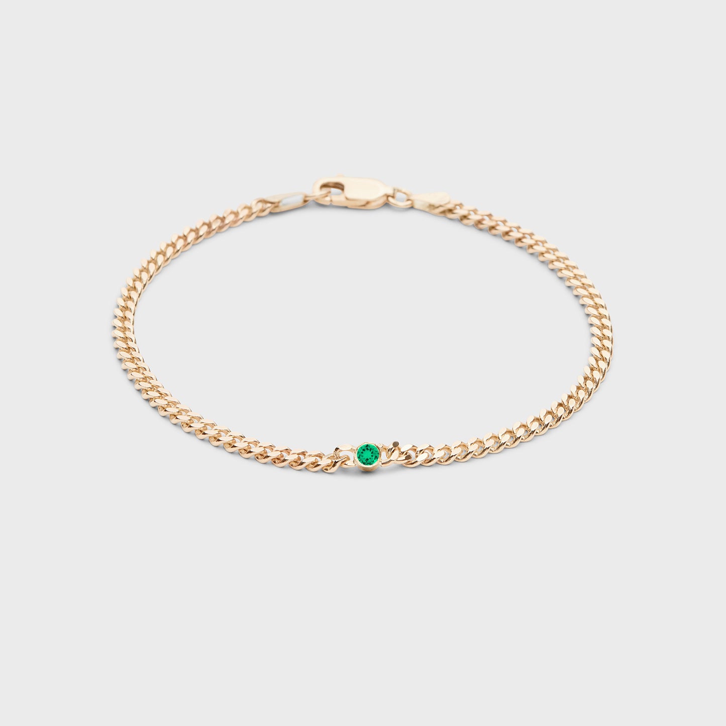 Gemstone Round Chelsea Chain Bracelet