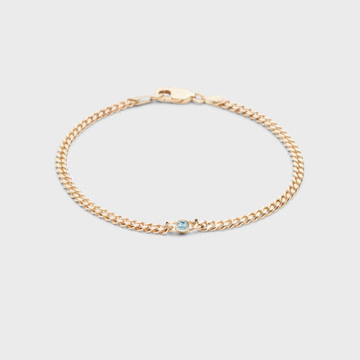Gemstone Round Chelsea Chain Bracelet