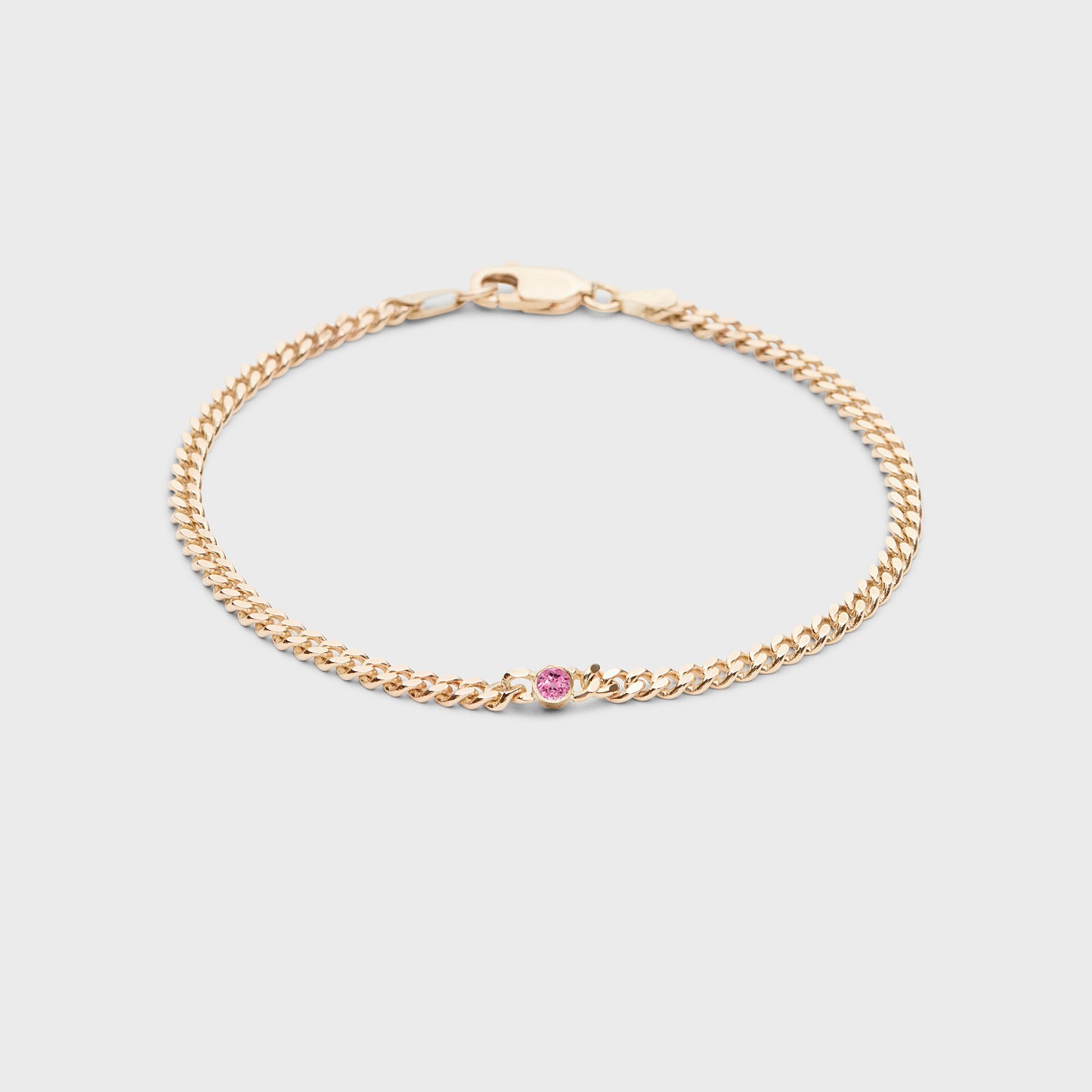 Gemstone Round Chelsea Chain Bracelet