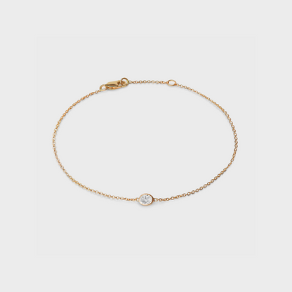 Diamond Bezel Set Oval Bracelet