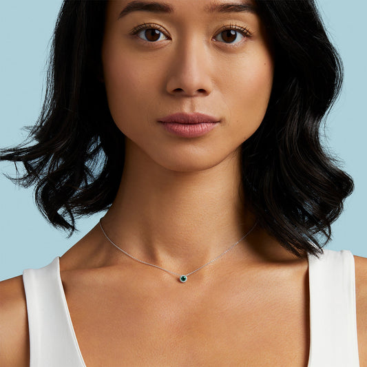 Gemstone Halo Pendant