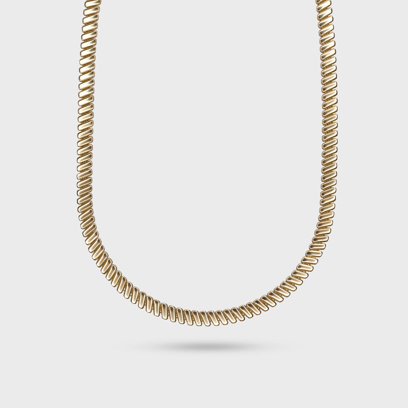 Bold Gold Rib Necklace