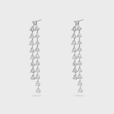 Defined Diamond Drop Earrings