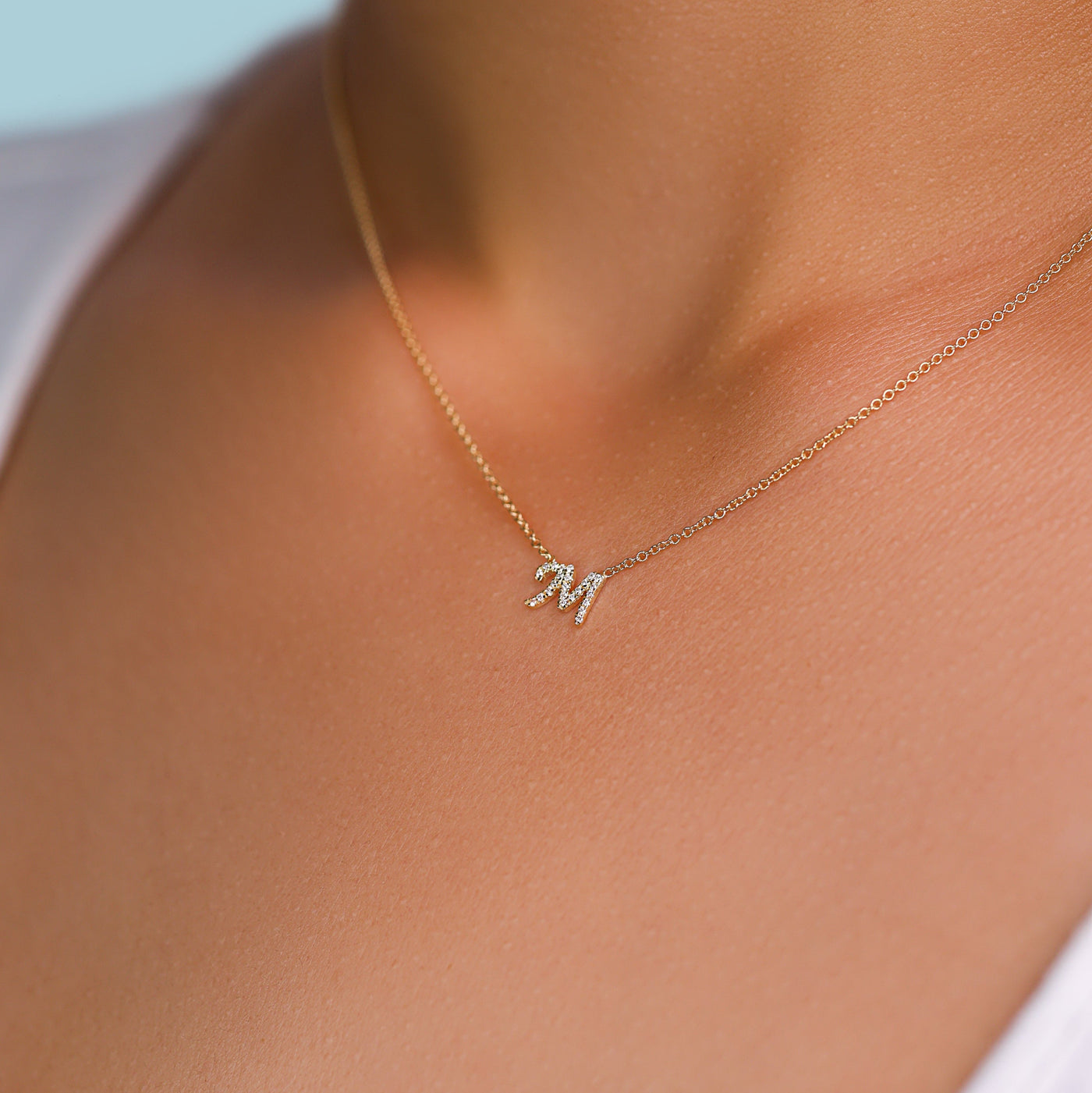 Signature Initial Pave Pendant