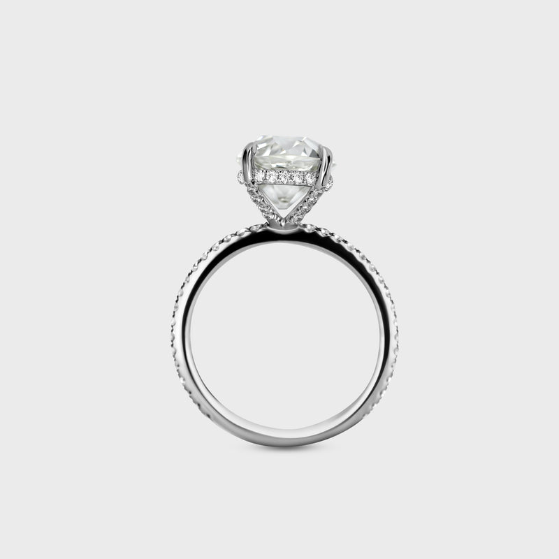 3.68ct Old Mine Engagement Ring