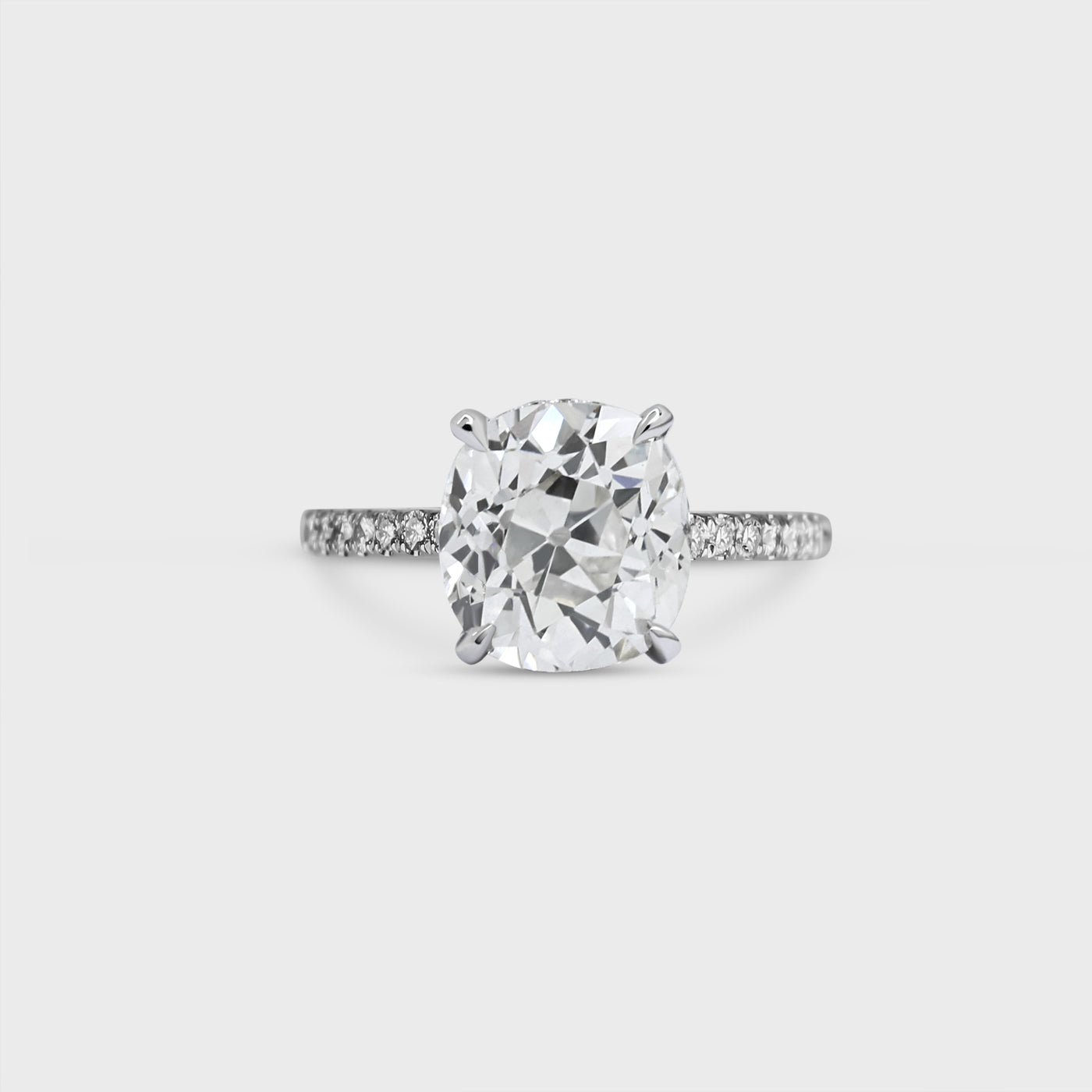 3.68ct Old Mine Engagement Ring