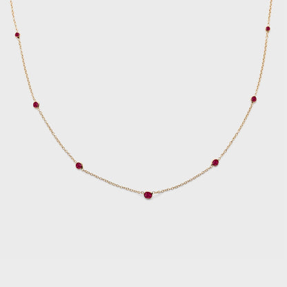 Gemstone Station Necklace