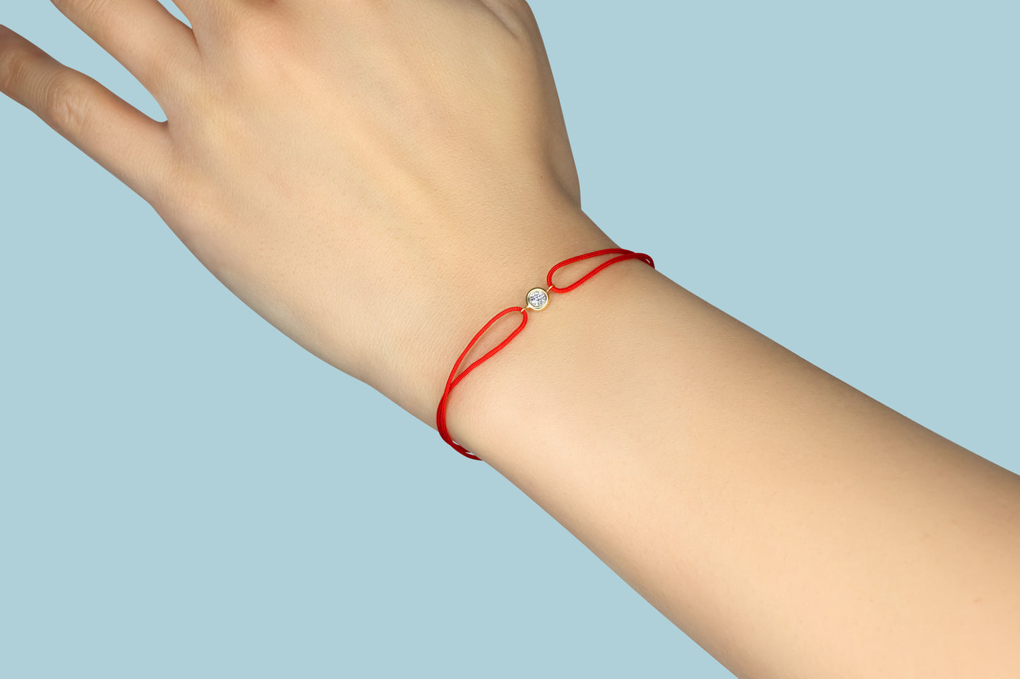 Bezel Set Cord Bracelet