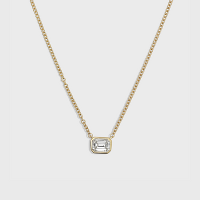 Bezel Set Emerald Cut Pendant