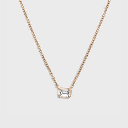 Bezel Set Emerald Cut Pendant