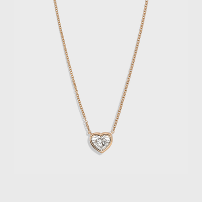 Bezel Set Heart Shape Pendant