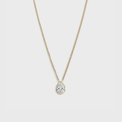 Bezel Set Pear Shape Pendant
