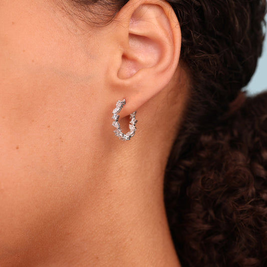 Mixed Fancy Shape Diamond Hoops