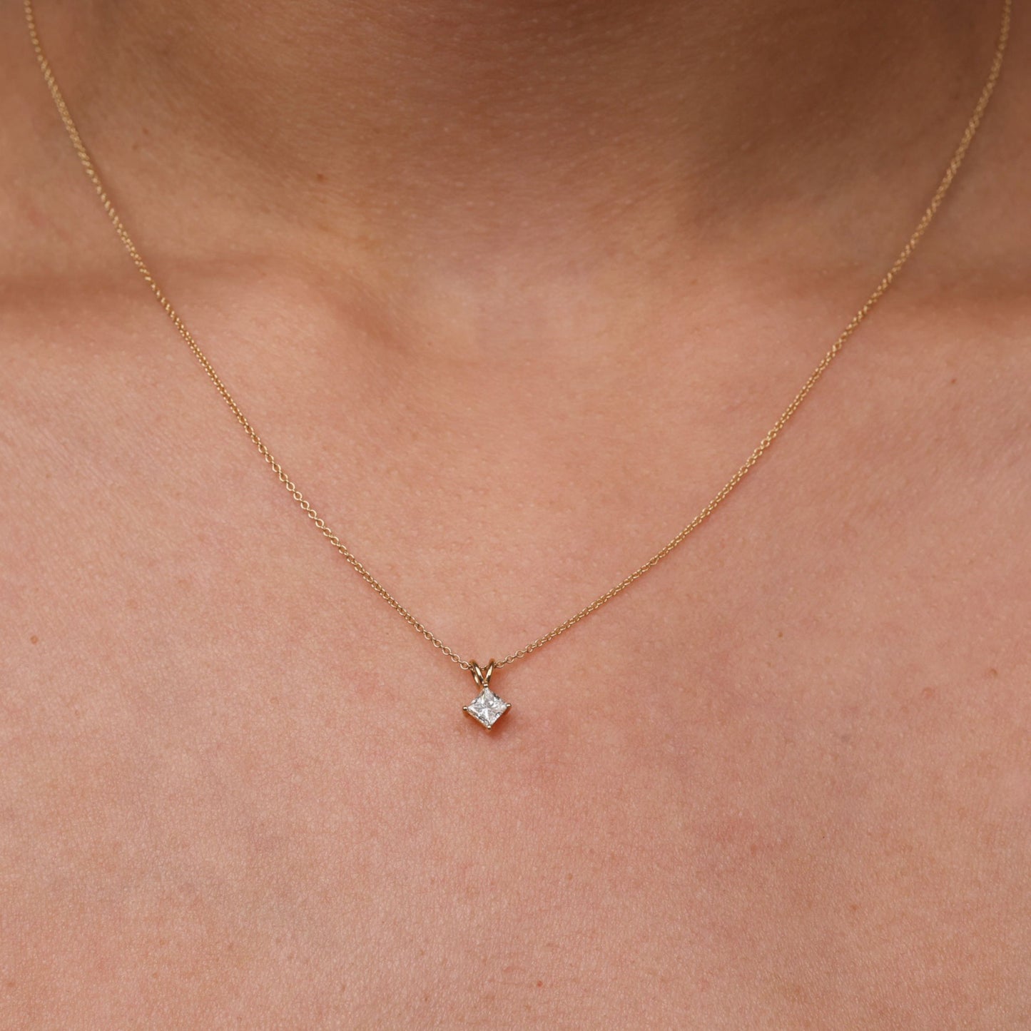 Princess Cut Diamond Pendant