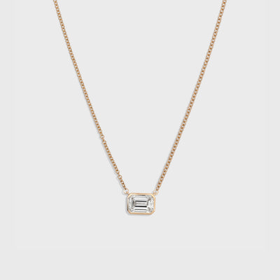 Bezel Set Emerald Cut Pendant