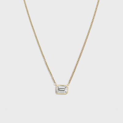 Bezel Set Emerald Cut Pendant