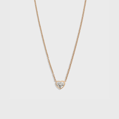 Bezel Set Heart Shape Pendant