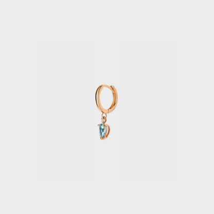 Gemstone Pear Charm Hoops