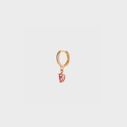 Gemstone Pear Charm Hoops